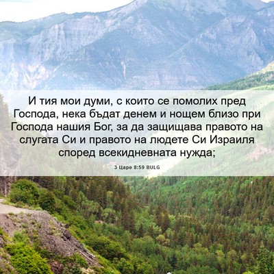 Picture 06 - 3 Царе 8:59 BULG - И тия мои думи, с които се - Bible Verse Picture