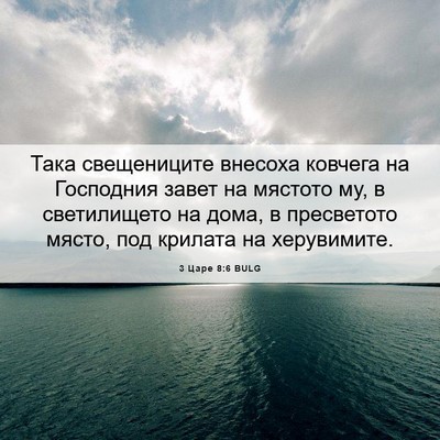 Picture 06 - 3 Царе 8:6 BULG - Така свещениците внесоха - Bible Verse Picture