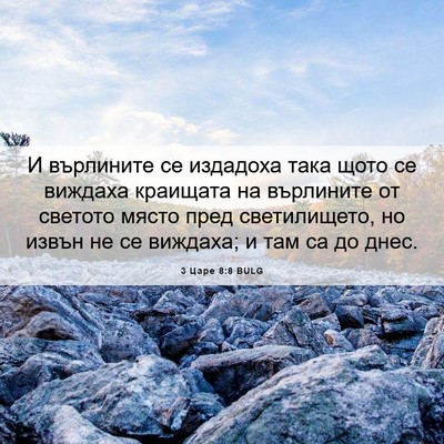 Picture 06 - 3 Царе 8:8 BULG - И върлините се издадоха - Bible Verse Picture