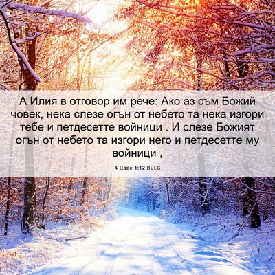 Picture 06 - 4 Царе 1:12 BULG - А Илия в отговор им рече: - Bible Verse Picture