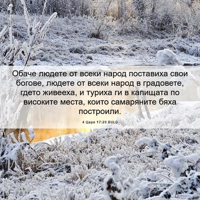 Picture 06 - 4 Царе 17:29 BULG - Обаче людете от всеки - Bible Verse Picture