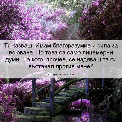 Picture 06 - 4 Царе 18:20 BULG - Ти казваш: Имам - Bible Verse Picture