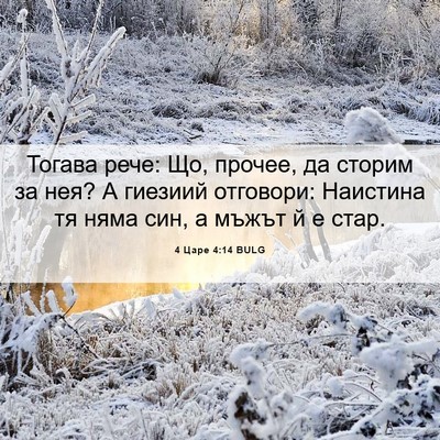 Picture 06 - 4 Царе 4:14 BULG - Тогава рече: Що, прочее, да - Bible Verse Picture