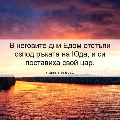 Picture 06 - 4 Царе 8:20 BULG - В неговите дни Едом - Bible Verse Picture