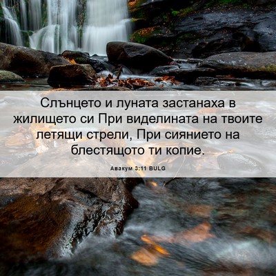 Picture 06 - Авакум 3:11 BULG - Слънцето и луната - Bible Verse Picture