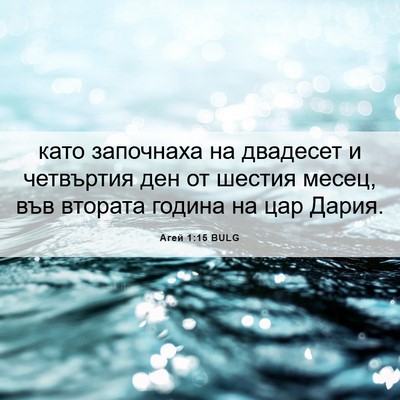 Picture 06 - Агей 1:15 BULG - като започнаха на двадесет - Bible Verse Picture