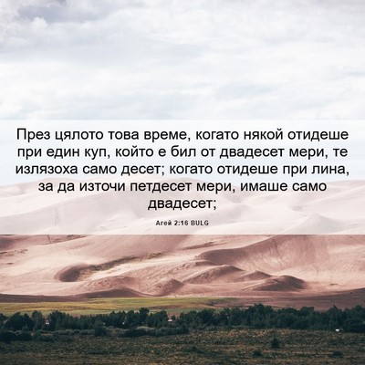 Picture 06 - Агей 2:16 BULG - През цялото това време, - Bible Verse Picture