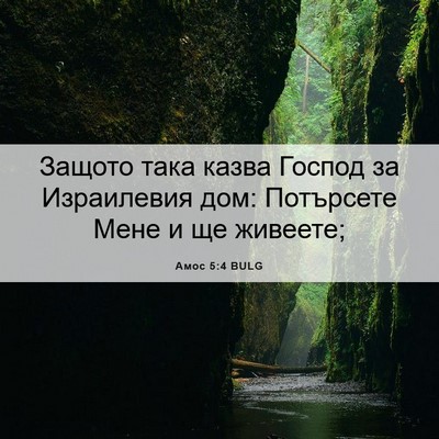 Picture 06 - Амос 5:4 BULG - Защото така казва Господ - Bible Verse Picture