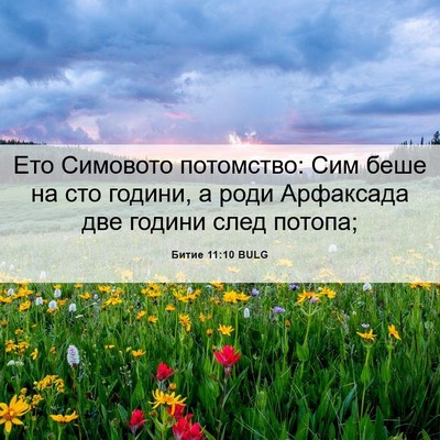 Picture 06 - Битие 11:10 BULG - Ето Симовото потомство: - Bible Verse Picture