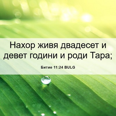 Picture 06 - Битие 11:24 BULG - Нахор живя двадесет и - Bible Verse Picture