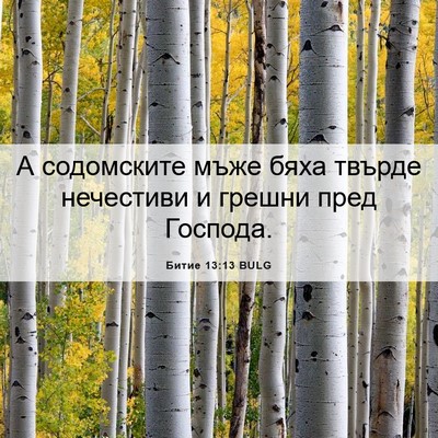 Picture 06 - Битие 13:13 BULG - А содомските мъже бяха - Bible Verse Picture
