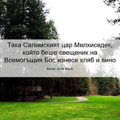 Picture 06 - Битие 14:18 BULG - Така Салимският цар - Bible Verse Picture
