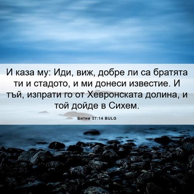 Picture 06 - Битие 37:14 BULG - И каза му: Иди, виж, добре ли - Bible Verse Picture