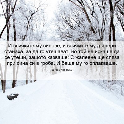 Picture 06 - Битие 37:35 BULG - И всичките му синове, и - Bible Verse Picture