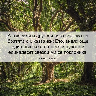 Picture 06 - Битие 37:9 BULG - А той видя и друг сън и го - Bible Verse Picture
