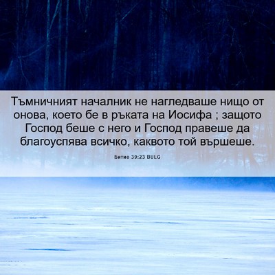 Picture 06 - Битие 39:23 BULG - Тъмничният началник не - Bible Verse Picture