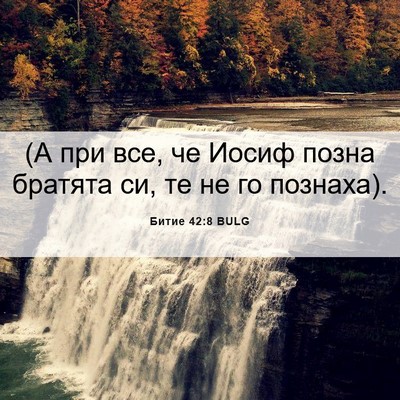 Picture 06 - Битие 42:8 BULG - (А при все, че Иосиф позна - Bible Verse Picture