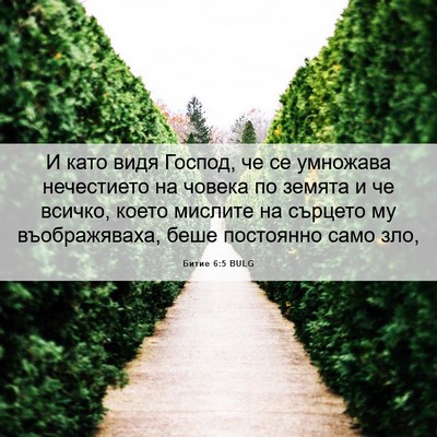 Picture 06 - Битие 6:5 BULG - И като видя Господ, че се - Bible Verse Picture