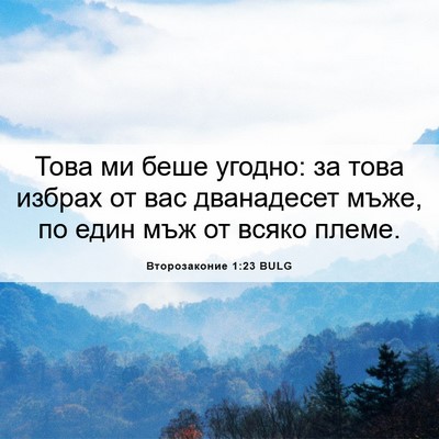 Picture 06 - Второзаконие 1:23 BULG - Това ми беше угодно: за - Bible Verse Picture