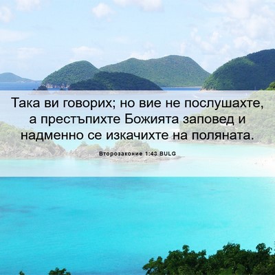 Picture 06 - Второзаконие 1:43 BULG - Така ви говорих; но вие не - Bible Verse Picture