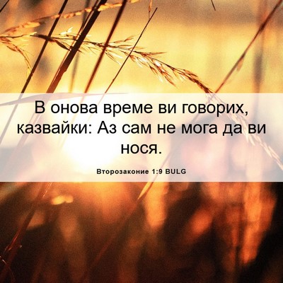 Picture 06 - Второзаконие 1:9 BULG - В онова време ви говорих, - Bible Verse Picture