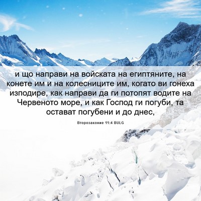 Picture 06 - Второзаконие 11:4 BULG - и що направи на войската на - Bible Verse Picture