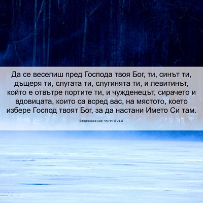 Picture 06 - Второзаконие 16:11 BULG - Да се веселиш пред Господа - Bible Verse Picture