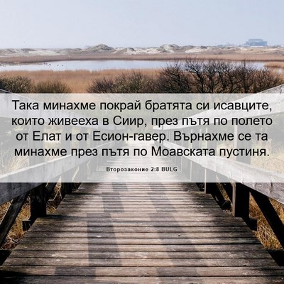 Picture 06 - Второзаконие 2:8 BULG - Така минахме покрай - Bible Verse Picture