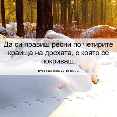 Picture 06 - Второзаконие 22:12 BULG - Да си правиш ресни по - Bible Verse Picture
