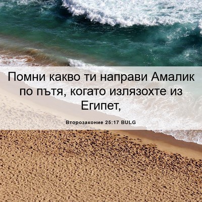 Picture 06 - Второзаконие 25:17 BULG - Помни какво ти направи - Bible Verse Picture