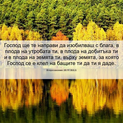 Picture 06 - Второзаконие 28:11 BULG - Господ ще те направи да - Bible Verse Picture