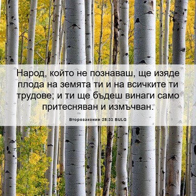 Picture 06 - Второзаконие 28:33 BULG - Народ, който не познаваш, - Bible Verse Picture