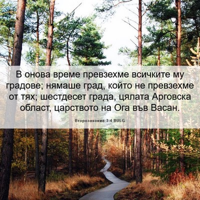 Picture 06 - Второзаконие 3:4 BULG - В онова време превзехме - Bible Verse Picture