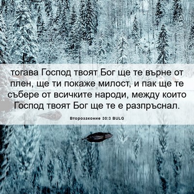 Picture 06 - Второзаконие 30:3 BULG - тогава Господ твоят Бог ще - Bible Verse Picture