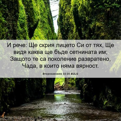 Picture 06 - Второзаконие 32:20 BULG - И рече: Ще скрия лицето Си - Bible Verse Picture