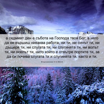 Picture 06 - Второзаконие 5:14 BULG - а седмият ден е събота на - Bible Verse Picture