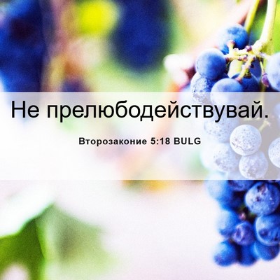 Picture 06 - Второзаконие 5:18 BULG - Не - Bible Verse Picture
