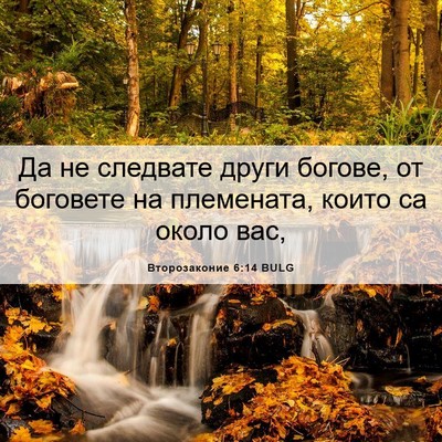 Picture 06 - Второзаконие 6:14 BULG - Да не следвате други - Bible Verse Picture