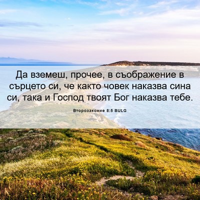 Picture 06 - Второзаконие 8:5 BULG - Да вземеш, прочее, в - Bible Verse Picture
