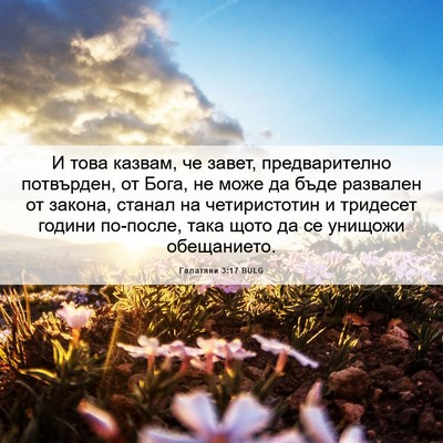 Picture 06 - Галатяни 3:17 BULG - И това казвам, че завет, - Bible Verse Picture