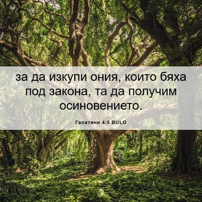 Picture 06 - Галатяни 4:5 BULG - за да изкупи ония, които - Bible Verse Picture