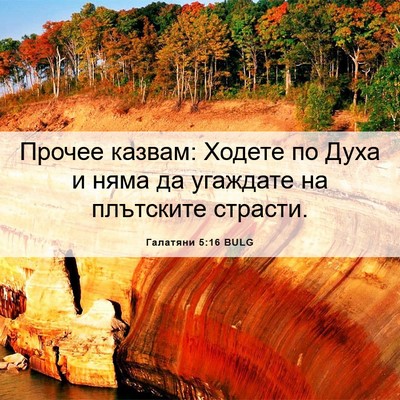 Picture 06 - Галатяни 5:16 BULG - Прочее казвам: Ходете по - Bible Verse Picture