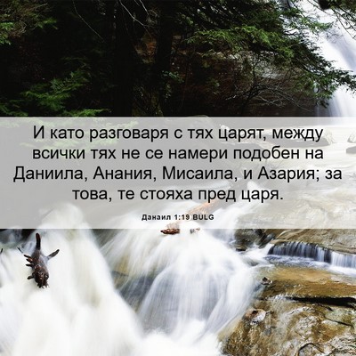 Picture 06 - Данаил 1:19 BULG - И като разговаря с тях - Bible Verse Picture