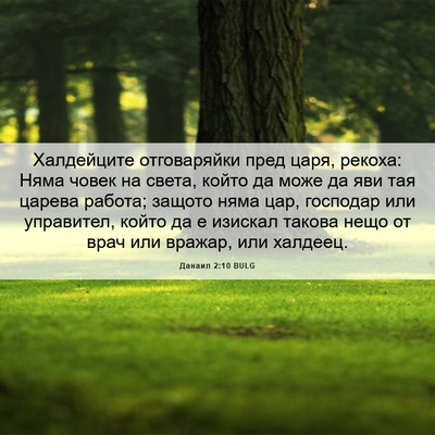 Picture 06 - Данаил 2:10 BULG - Халдейците отговаряйки - Bible Verse Picture