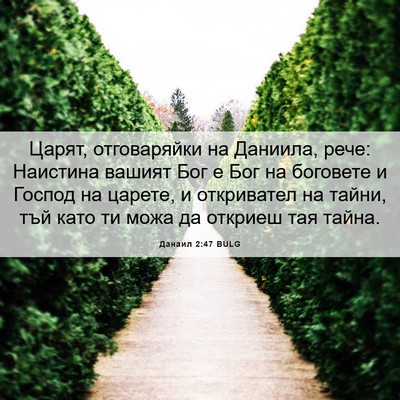 Picture 06 - Данаил 2:47 BULG - Царят, отговаряйки на - Bible Verse Picture