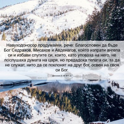Picture 06 - Данаил 3:28 BULG - Навуходоносор продумайки, - Bible Verse Picture