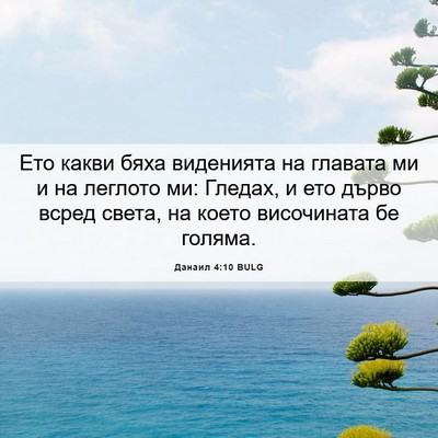 Picture 06 - Данаил 4:10 BULG - Ето какви бяха виденията - Bible Verse Picture