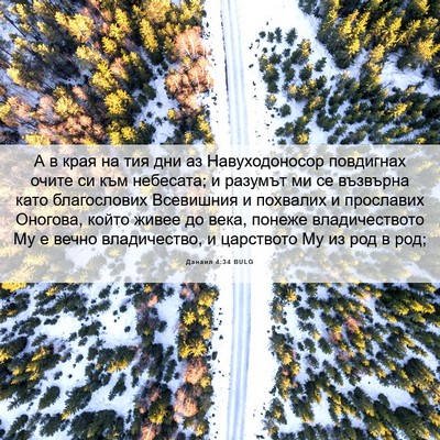 Picture 06 - Данаил 4:34 BULG - А в края на тия дни аз - Bible Verse Picture