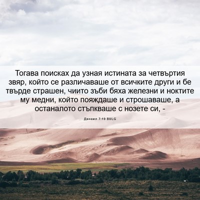 Picture 06 - Данаил 7:19 BULG - Тогава поисках да узная - Bible Verse Picture