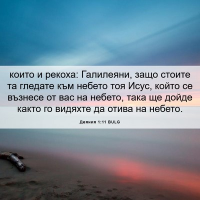 Picture 06 - Деяния 1:11 BULG - които и рекоха: Галилеяни, - Bible Verse Picture